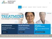 Tablet Screenshot of aditihospitals.com